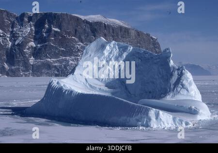 GRÖNLAND - EISBERGE IM FROZEN MEER Stockfoto
