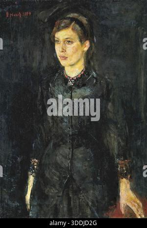 Edvard Munch - Inger in Schwarz Stockfoto