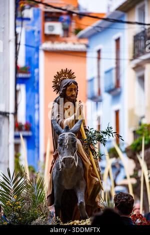 Der triumphale Eintritt in die Jerusalem-Statue Stockfoto