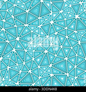 Dreiecke Vektormuster. Mittlere Formgröße. Mehrere sich wiederholende innere Dreiecke. Einfarbiger Stil. Wiederholbares Muster. Stilvolle Vektorfliesen. Stock Vektor