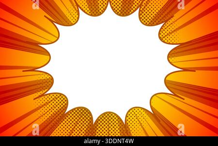 Comicbuch-Hintergrund mit leerer Sprechblase. Stock Vektor