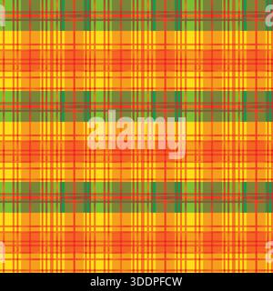 Nahtloses Gingham-Muster. Kariertes Schottenkaro-Karo-Muster mit farbenfrohem Muster. Geometrische Vektor-Illustration Hintergrund Hintergrund Hintergrund für Feiertage, Pyjamas Stock Vektor