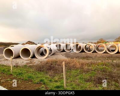 Baustelle für Hochgeschwindigkeitszugstrecke HS2 Großbritanniens ehrgeiziges Eisenbahnprojekt, das London und Birmingham Banbury, Großbritannien, verbindet Stockfoto
