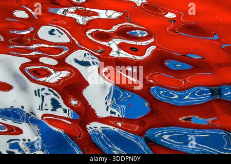 Boat Reflections; Tromso; Norwegen Stockfoto