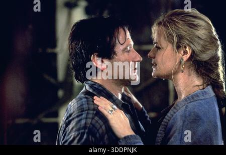Jumanji Robin Williams & Bonnie Hunt Stockfoto