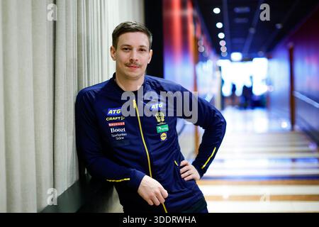 GÖTEBORG, SCHWEDEN 20260103Nationalspieler Jerry Tollbring während der Pressekonferenz am Samstag im Scandic Europa in Göteborg mit der schwedischen Handballnationalmannschaft vor der Europameisterschaft 2026. Foto: Adam Ihse/TT/Code 9200 dieser Text ist automatisch übersetzt Credit: TT News Agency/Alamy Live News Stockfoto