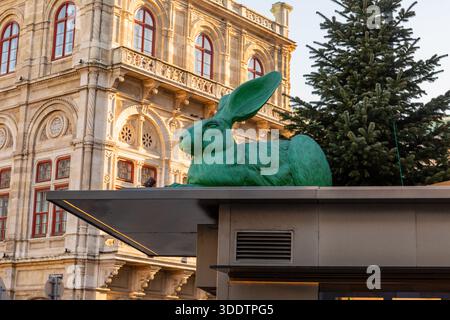 Bitzinger Würstelstand, Wiener Hasen-Hotdog-Stand, Albertina Stockfoto