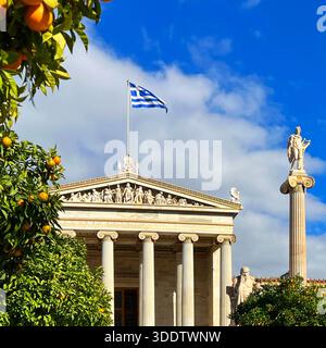 Die Akademie von Athen, Athen, Griechenland. Stockfoto