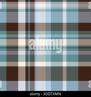 Hanukkah Check Hintergrund Stoff, Kleidung karierte Vektor Textil. Nahtloses Schottenmuster in Pastellfarben und Grautönen. Stock Vektor