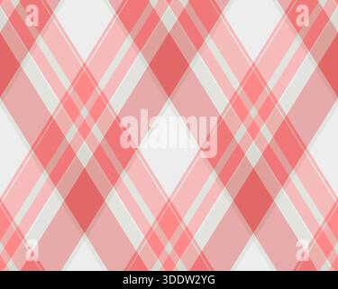 Argyle-nahtloses Muster geometrischer Rauten. Tapetendesign mit Harlequin-Karomuster. Vektor klassisches diamantförmiges Textilmaterial für Web-Hintergrund, pri Stock Vektor