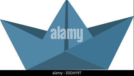 Ein blauer Metallschlüssel mit quadratischem Kopf und zentriertem Punkt in einem klaren geometrischen Stil. Stock Vektor