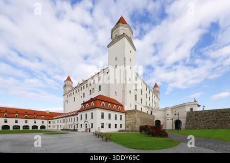 Blick auf die Burg Bratislava, Bratislava, Slowakei Stockfoto