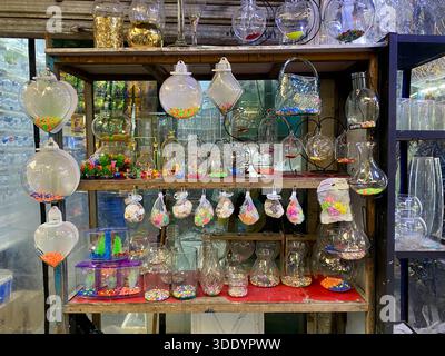 Bagdad, Bagdad, Irak. Januar 2026. Der Al-GHAZl-Markt, auch bekannt als Al-GHAZl-Markt, im Stadtteil Bab Al-Sharqi in Zentral-Bagdad, erlebte am Sonntagmorgen, dem 4. Januar 2026, einen deutlichen Anstieg der Aktivität. Eine große Vielfalt an Tieren wurde angeboten, darunter Geflügel, Zierfische und Schildkröten sowie Vorräte für die Aufzucht. Der Al-GHAZl-Markt ist einer der ältesten und beliebtesten Märkte der Hauptstadt, der vor allem an Wochenenden von Tierliebhabern und Familien besucht wird. Es bietet eine vielfältige Auswahl an Optionen und Preisen sowie eine lebhafte Atmosphäre, die einen widerspiegelt Stockfoto