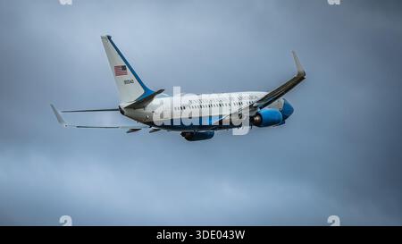 United States - US Air Force Boeing C-40 Clipper bei der Royal International Air Tattoo 2025. Stockfoto