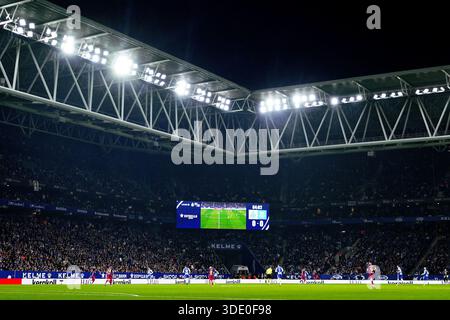Barcelona, Spanien. Januar 2026. RCDE Stadionansicht während des Spiels La Liga EA Sports zwischen RCD Espanyol und FC Barcelona am 3. Januar 2026 im RCDE Stadion in Barcelona, Spanien. (Foto: Bagu Blanco/PRESSIN) Credit: PRESSINPHOTO SPORTS AGENCY/Alamy Live News Stockfoto