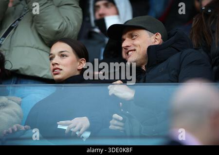 LONDON, UK - 4. Januar 2026: England-Cheftrainer Thomas Tuchel sieht beim Spiel der Premier League zwischen Fulham FC und Liverpool FC im Craven Cottage an (Credit: Craig Mercer/Alamy Live News) Stockfoto