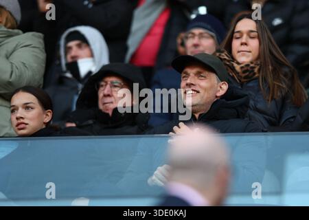LONDON, UK - 4. Januar 2026: England-Cheftrainer Thomas Tuchel sieht beim Spiel der Premier League zwischen Fulham FC und Liverpool FC im Craven Cottage an (Credit: Craig Mercer/Alamy Live News) Stockfoto