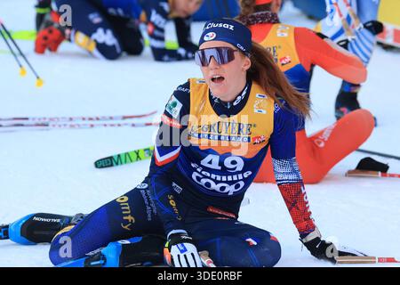 Cermis, Italien. Januar 2026. © Pierre Teyssot/MAXPPP ; Tour de Ski 2026 Skilanglauf-Weltmeisterschaft. Cermis, Italien am 4. Januar 2026. Letzter Aufstieg auf der Alpe Cermis, in Aktion, Melissa Gal (FRA) © Pierre Teyssot/Maxppp Credit: MAXPPP/Alamy Live News Stockfoto