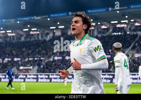 BERGAMO, ITALIEN – 3. JANUAR: Paulo Dybala von AS Roma sieht beim Spiel der Serie A zwischen Atalanta BC und AS Roma in der New Balance Arena am 3. Januar 2026 in Bergamo an. (Foto: Rene Nijhuis) Stockfoto