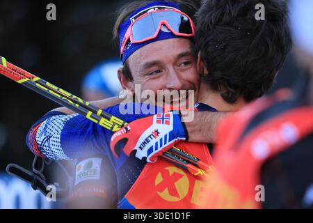 Cermis, Italien. Januar 2026. © Pierre Teyssot/MAXPPP ; Tour de Ski 2026 Skilanglauf-Weltmeisterschaft. Cermis, Italien am 4. Januar 2026. Der letzte Aufstieg auf der Alpe Cermis, in Aktion, Hugo Lapalus (FRA) © Pierre Teyssot/Maxppp Credit: MAXPPP/Alamy Live News Stockfoto