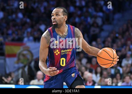 Madrid, Spanien. Januar 2026. Kevin Punter des FC Barcelona wurde während des Liga Endesa ACB Spiels zwischen Real Madrid und FC Barcelona in der Movistar Arena in Aktion gesehen. FC Barcelona Sieg 100-105 Credit: SOPA Images Limited/Alamy Live News Stockfoto