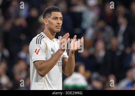 Madrid, Spanien. Januar 2026. Jude Bellingham von Real Madrid, das während des EA SPORTS La Liga 2025-2026 zwischen Real Madrid und Real Betis im Santiago Bernabéu Stadion zu sehen war. Endergebnis: Real Madrid 5-1 Real Betis. Quelle: SOPA Images Limited/Alamy Live News Stockfoto