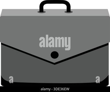 Minimalistisches Grau Professionelles Business Aktenkoffer Vektor-Symbol Stock Vektor