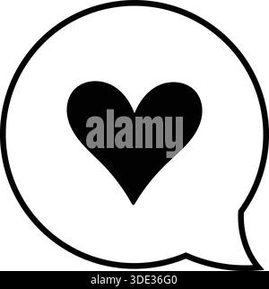 Social Media Heart Notification Chat Bubble Symbol Stock Vektor