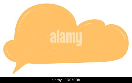 Handgezeichneter Grunge Cloud Speech Sticker Stock Vektor