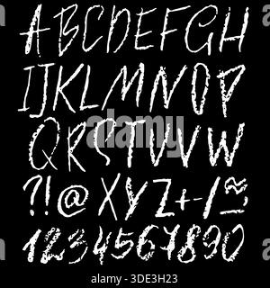 Handgezeichnete Grunge-Kreide-Texturschrift Stock Vektor