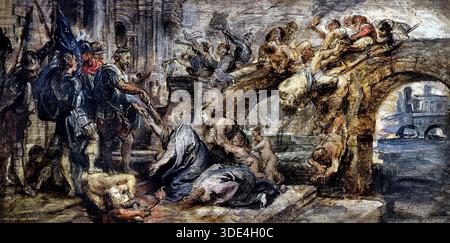 Die Eroberung von Paris durch Heinrich IV. Frankreich 1628 von Peter Paul Rubens (1577–1640) Flämisch-belgisches Belgien ( Heinrich IV. 1553–1610 auch bekannt unter dem Namen „guter König Heinrich“, war König von Navarra) Museum, Deutschland. Stockfoto