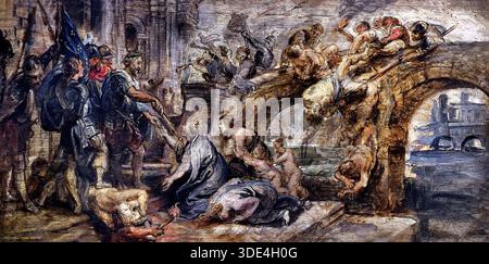 Die Eroberung von Paris durch Heinrich IV. Frankreich 1628 von Peter Paul Rubens (1577–1640) Flämisch-belgisches Belgien ( Heinrich IV. 1553–1610 auch bekannt unter dem Namen „guter König Heinrich“, war König von Navarra) Museum, Deutschland. Stockfoto