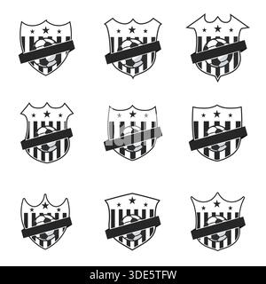 Modernes Design für professionelle Fußballschablonen für Fußballvereine Stock Vektor