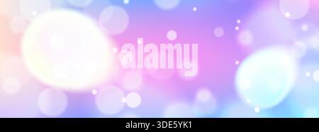Märchenhafter Hintergrund mit großem Bokeh und magischen Lichtstrahlen Stock Vektor