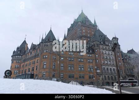 Fairmont Le Château Frontenac, historisches Hotel in Quebec City, Quebec, Kanada. Stockfoto