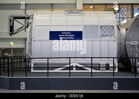 Frankreich. Januar 2026. © PHOTOPQR/JOURNAL DU CENTRE/Pierre Destrade ; ; 05/01/2026 ; Modul Columbus. Conference de presse a l'agence spatiale europenne (ESA) de la Nivernaise -SophieADENOT, Astronaute francaise qui partira sur l'ISS pour la Mission Epsilon le 15 fevrier 2025. KÖLN. 05/01/2025. Fotos Pierre Destrade. ESPACE/ESA/CONQUETE SPATIALE/ASTRONAUTE/PILOTE/LUNE/ISS Köln, Deutschland, 5. januar 2025 Besuch der ESA - nach einer Pressekonferenz mit SophieAdenot, französischer Astronaut, der am 15. Februar zur Mission Epsilon aufbrechen wird. Quelle: MAXPPP/Alamy Live News Stockfoto