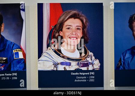 Frankreich. Januar 2026. © PHOTOPQR/JOURNAL DU CENTRE/Pierre Destrade ; ; 05/01/2026 ; Claudie HAIGNERE. Conference de presse a l'agence spatiale europenne (ESA) de la Nivernaise -SophieADENOT, Astronaute francaise qui partira sur l'ISS pour la Mission Epsilon le 15 fevrier 2025. KÖLN. 05/01/2025. Fotos Pierre Destrade. ESPACE/ESA/CONQUETE SPATIALE/ASTRONAUTE/PILOTE/LUNE/ISS Köln, Deutschland, 5. januar 2025 Besuch der ESA - nach einer Pressekonferenz mit SophieAdenot, französischer Astronaut, der am 15. Februar zur Mission Epsilon aufbrechen wird. Quelle: MAXPPP/Alamy Live News Stockfoto
