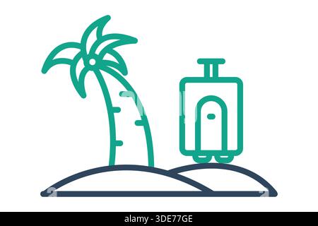 Urlaubssymbol. Liniensymbolstil. Symbol für Tour. Vektorillustration der Nutzenelemente Stock Vektor