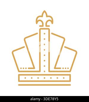 Symbol der Monarchieautorität oder VIP-Zeichen Stock Vektor