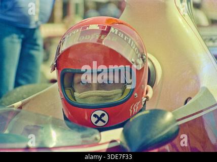 1975 Niki Lauda - Scuderia Ferrari 312T - F1 Grand Prix von Belgien - Zolder - Hasselblad Original Negativscan Stockfoto