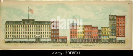Broadway, East Side, 27. Bis 29. Straße, New York, Manhattan, Amerika, USA, historisch, authentisch, digital restaurierte Reproduktion von einem Vorl Stockfoto