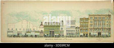 Broadway, West Side, 29th bis 31th Street, New York, Manhattan, Amerika, USA, historisch, authentisch, digital restaurierte Reproduktion von einem Vorl Stockfoto