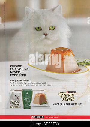 Prominente und Lifestyle 2025 Magazin Werbespot, USA Stockfoto