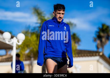 Oliva, Spanien. Januar 2026. Gent's Tiago Araujo, fotografiert während des Wintertrainings der belgischen Fußballmannschaft KAA Gent, in Oliva, Spanien, Dienstag, den 06. Januar 2026. BELGA FOTO JASPER JACOBS Credit: Belga News Agency/Alamy Live News Stockfoto