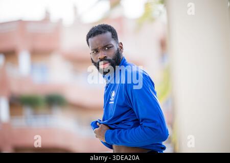 Oliva, Spanien. Januar 2026. Gent's Wilfried Kanga, fotografiert während des Wintertrainings der belgischen Fußballmannschaft KAA Gent in Oliva, Spanien, Dienstag, den 06. Januar 2026. BELGA FOTO JASPER JACOBS Credit: Belga News Agency/Alamy Live News Stockfoto