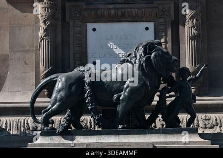 Eine allgemeine Ansicht, die das Angel of Independence Monument am 5. Januar 2026 in Mexiko zeigt. (Foto: Josue Pérez/Nexpher Images) Stockfoto