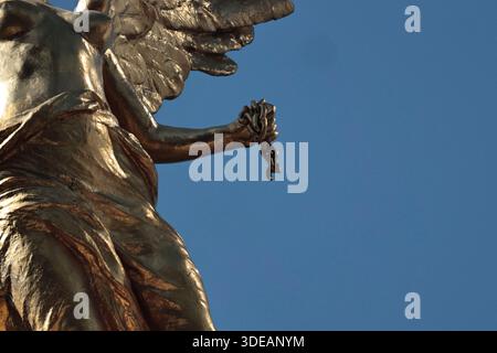 Eine allgemeine Ansicht, die das Angel of Independence Monument am 5. Januar 2026 in Mexiko zeigt. (Foto: Josue Pérez/Nexpher Images) Stockfoto