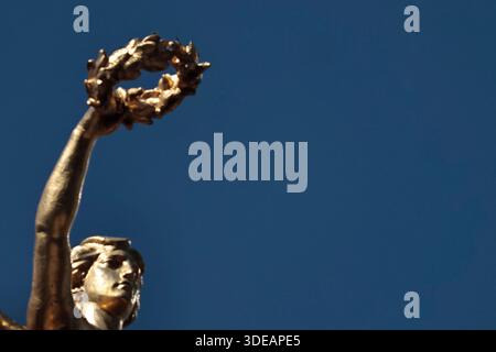 Eine allgemeine Ansicht, die das Angel of Independence Monument am 5. Januar 2026 in Mexiko zeigt. (Foto: Josue Pérez/Nexpher Images) Stockfoto