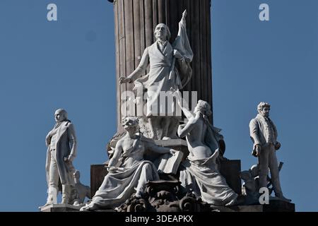 Eine allgemeine Ansicht, die das Angel of Independence Monument am 5. Januar 2026 in Mexiko zeigt. (Foto: Josue Pérez/Nexpher Images) Stockfoto