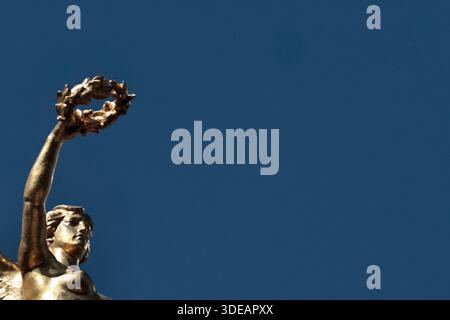 Eine allgemeine Ansicht, die das Angel of Independence Monument am 5. Januar 2026 in Mexiko zeigt. (Foto: Josue Pérez/Nexpher Images) Stockfoto